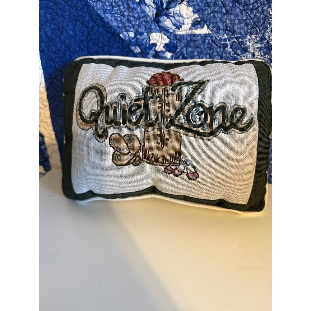 Quiet Zone Baby Nursery Decorative Pillow Nautical Lighthouse Woven Accent